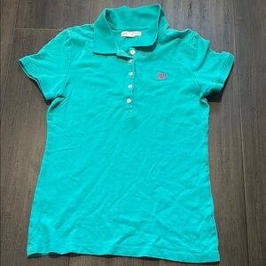 Aéropostale Teal Polo Shirt with Pink Logo